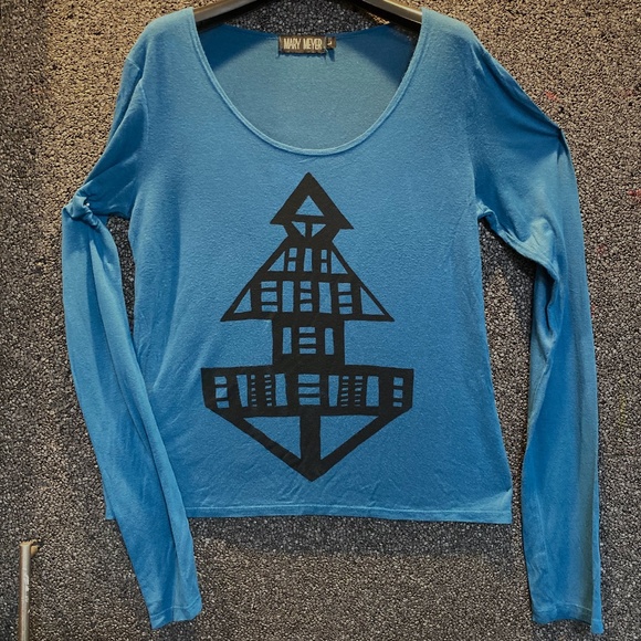 Mary Meyer Screen Printed Long Sleeves T-shirt L - Picture 1 of 3